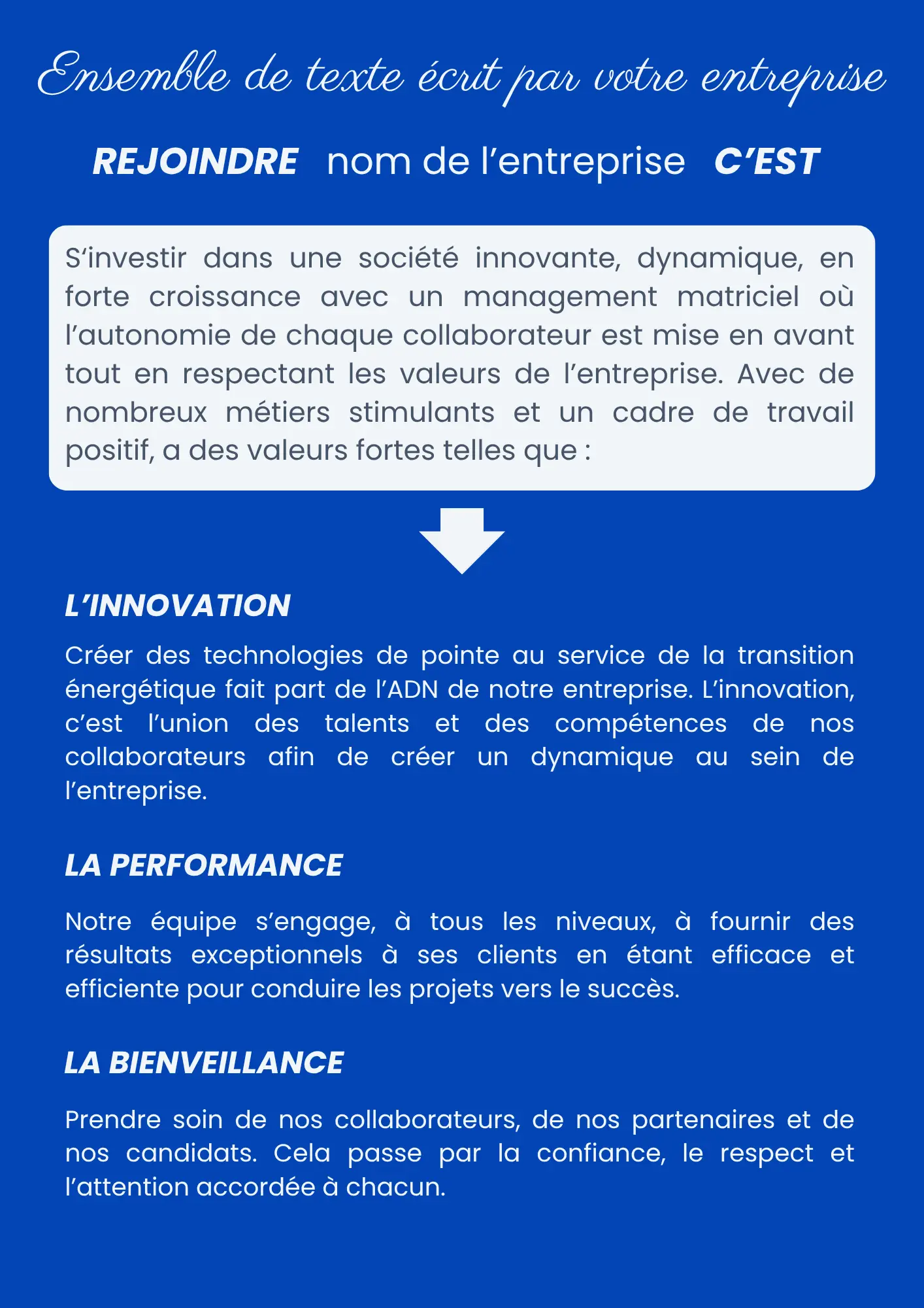 Flyer personnalisable pour les entreprises clientes